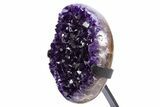 Amethyst Geode With Metal Stand - Uruguay #306863-3